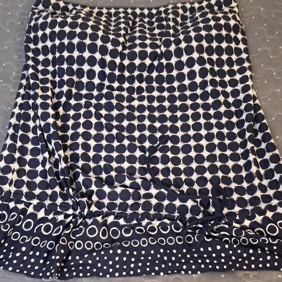 Beach House Strapless Navy Polka Dot Bathing suit top size 12 - Picture 1 of 4